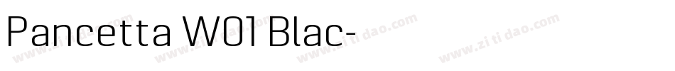 Pancetta W01 Blac字体转换